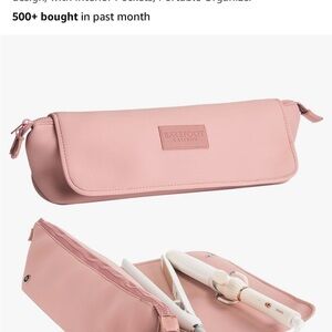 Pink Hair Tool Travel Bag with Minimalist Design